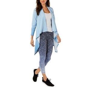 ldeology women dip-dyed terry wrap cardigan size m new